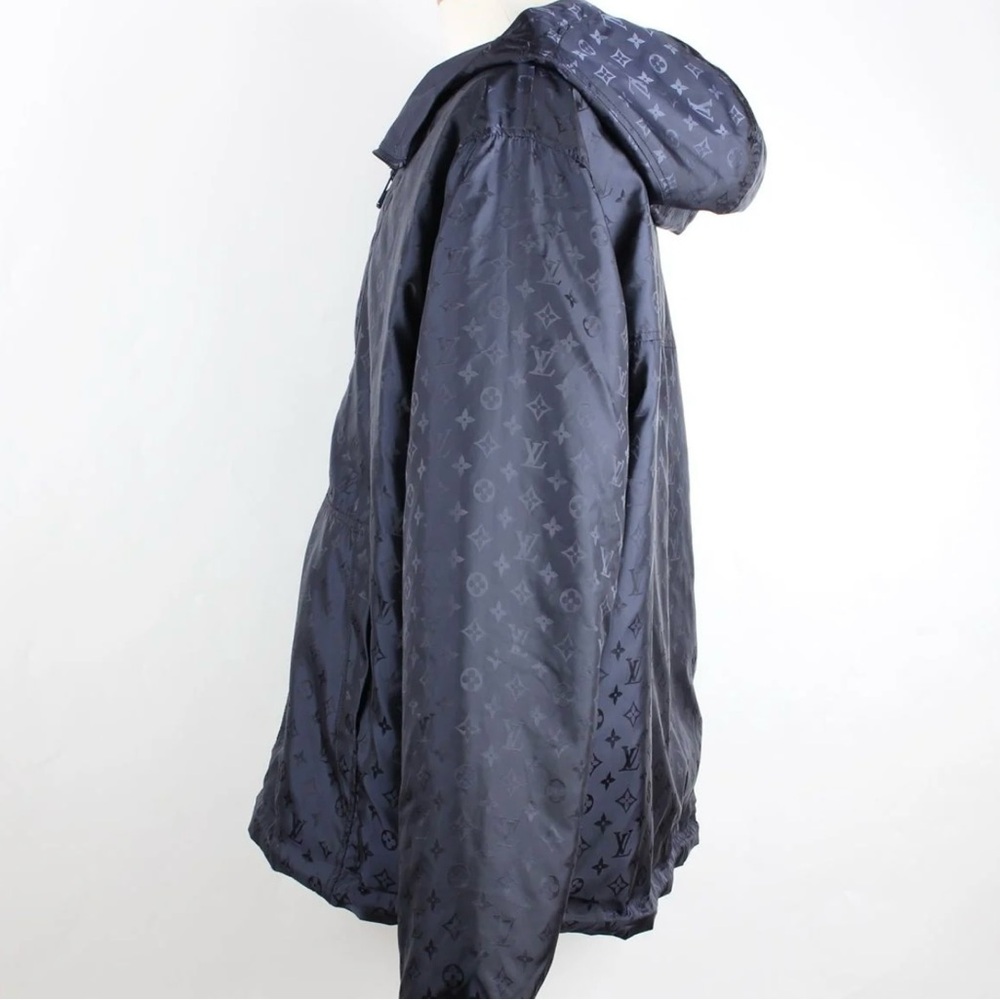 Louis Vuitton Blue Raincoat Quilted Water-Resistant